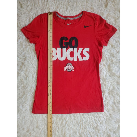 Women's Nike Red 'Go Bucks' T-Shirt, Size M - Picture 6 of 7